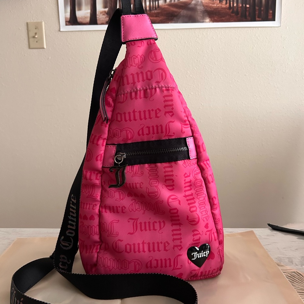 Juicy Couture Pink Logo Sling Bag